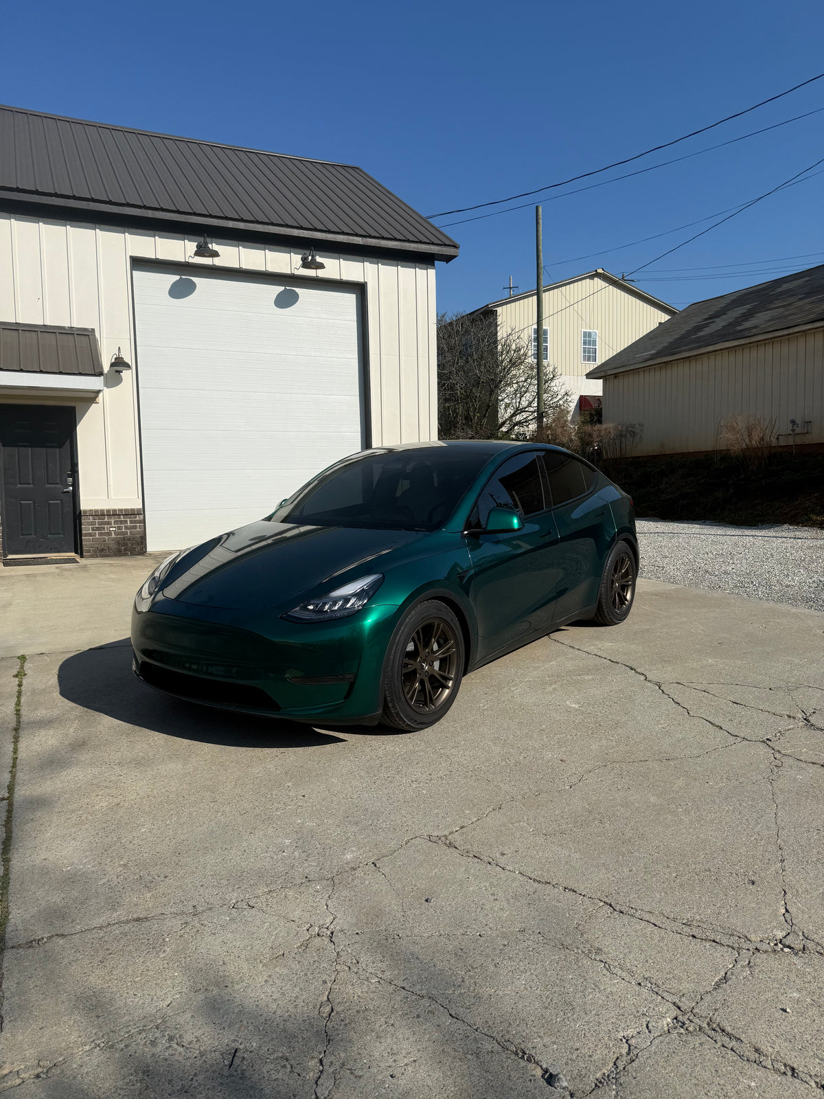 Metallic jet green