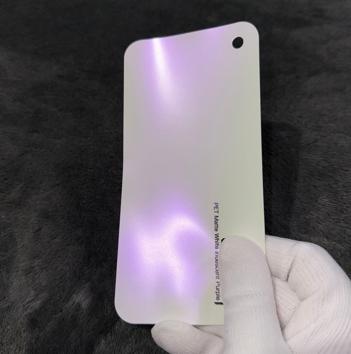 Matte White Iridescent Purple