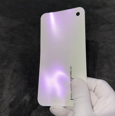 Matte White Iridescent Purple