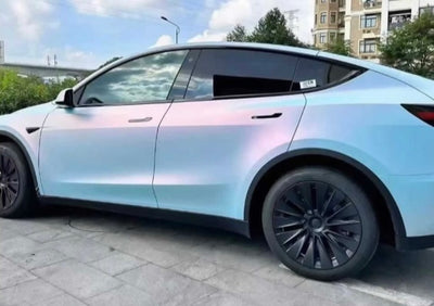 Powder blue flip pink