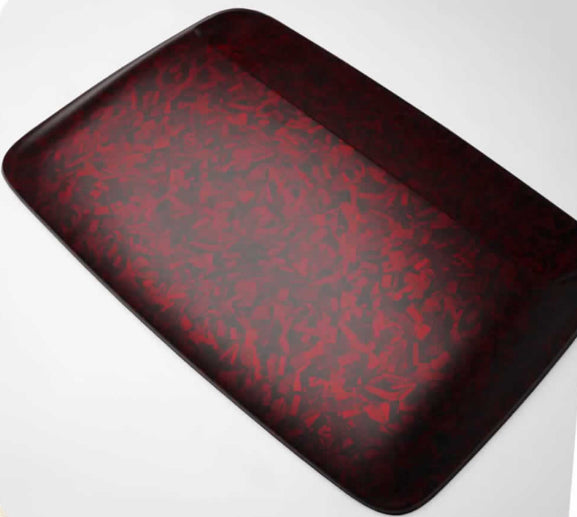 Matte forged carbon red