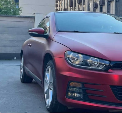 Metallic chrome romani red