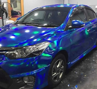 Laser chrome blue