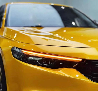 Satin Metallic Glossy maple leaf yellow