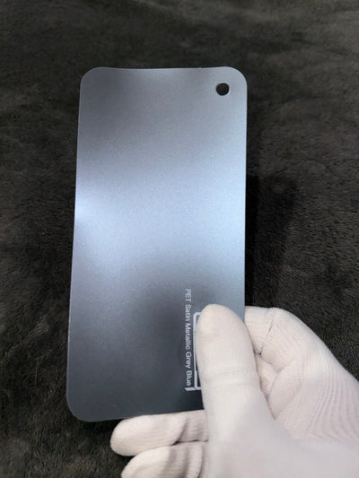 Satin Metallic Gray Blue