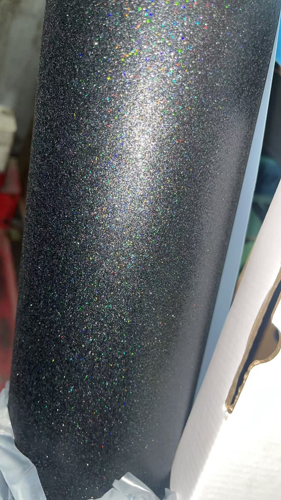 Ultra multi color black glitter
