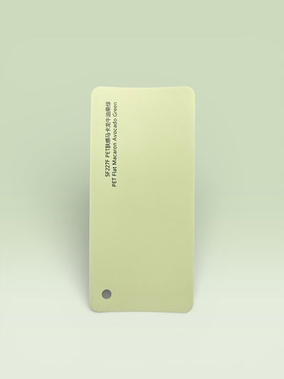 Flat macaron avocado green