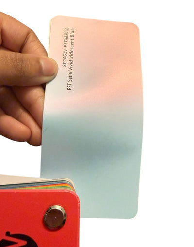 Satin vivid iridescent blue